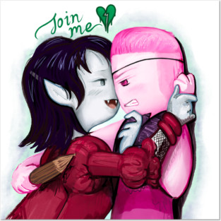 "Join me" - Vamp world Marceline (the Star) and Bonnibel, Adventure Time / Fionna and Cake fan art Posters and Art
