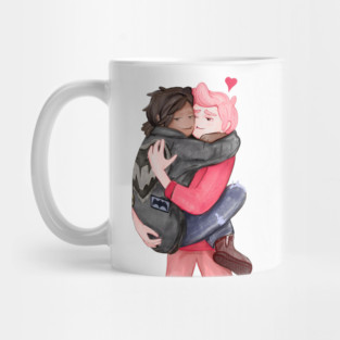 With Gary Prince and Marshall Lee .. it's cuddle time! Adventure Time / Fionna and Cake fan art Mug