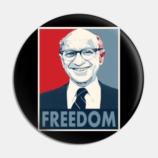 Milton Retro Friedman Graphic Pin