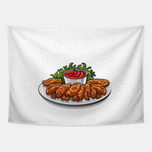 Squad Goals - Chicken Wings Tapestry