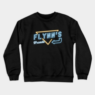 Flynn's Arcade - neon sign logo Crewneck Sweatshirt