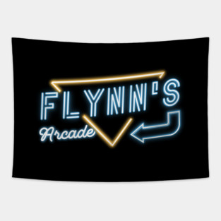 Flynn's Arcade - neon sign logo Tapestry