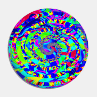 Swirling Rainbow Pin