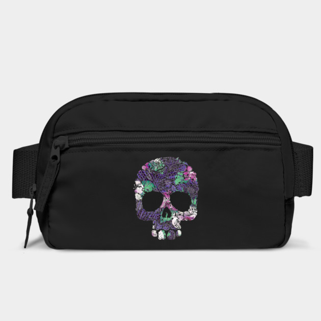 Purple Floral Tropical Skull by logiamerch