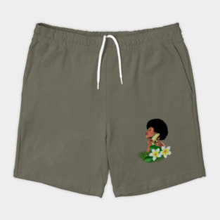 Afro Woman With Chameleon Shorts