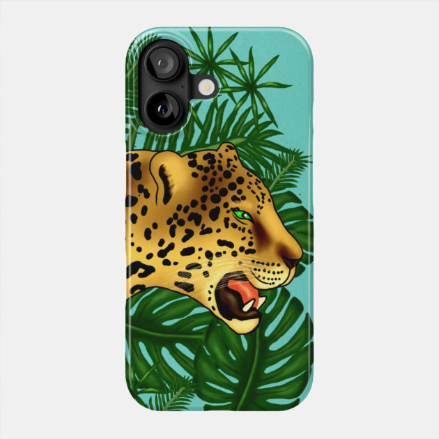 Jaguar Tropical Phone Case by logiamerch