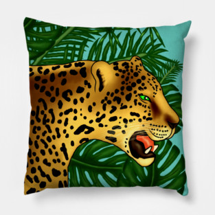 Jaguar Tropical Pillow