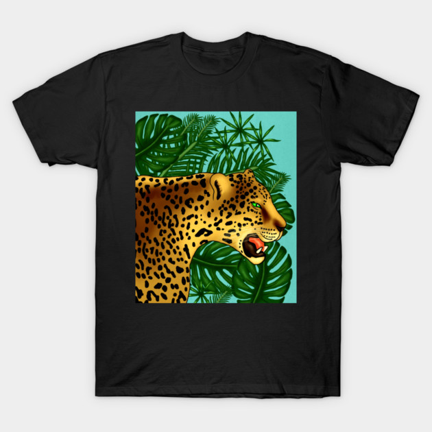 Jaguar Tropical T-Shirt by logiamerch