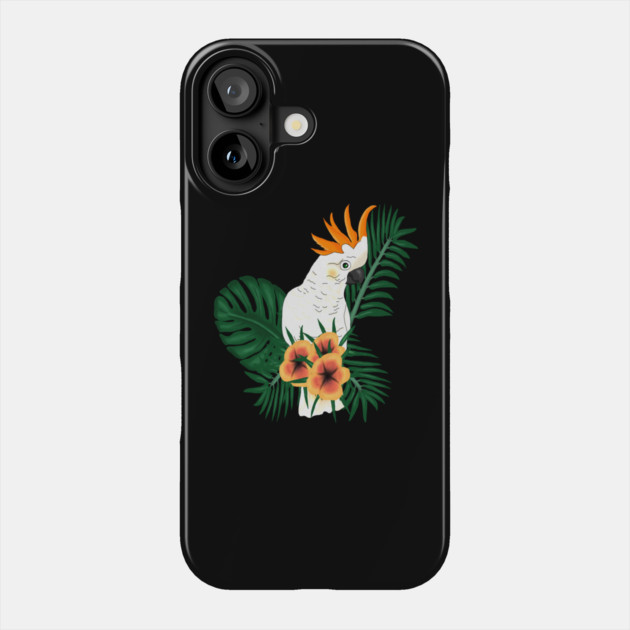 Parrot White Orange Phone Case by logiamerch
