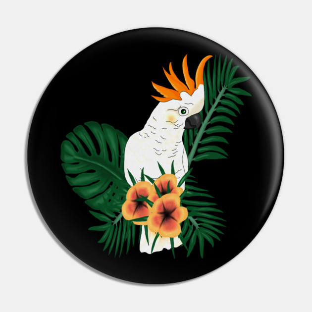 Parrot White Orange Pin by logiamerch