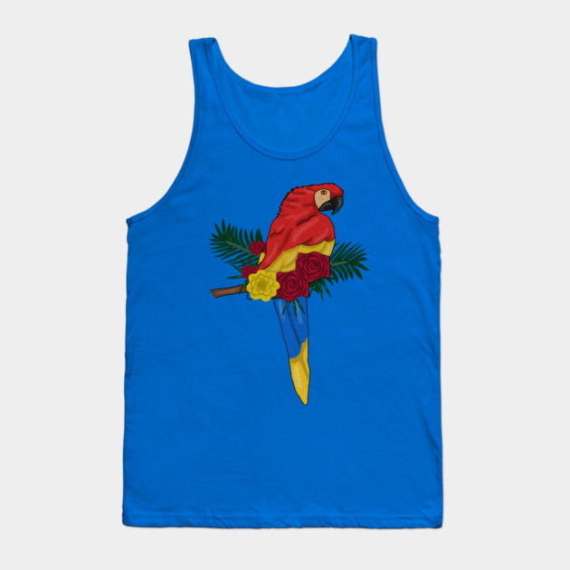 Parrot Floral Tank Top by logiamerch