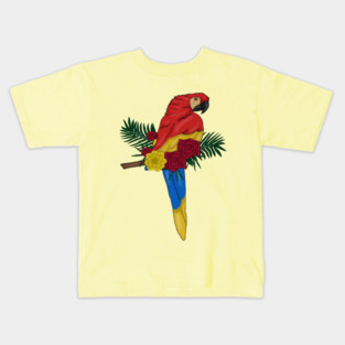Parrot Floral Kids T-Shirt