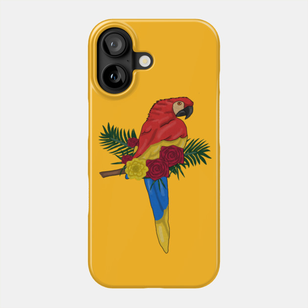 Parrot Floral Phone Case by logiamerch