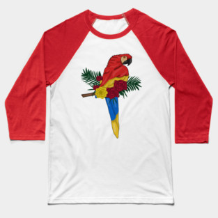 Parrot Floral Baseball T-Shirt