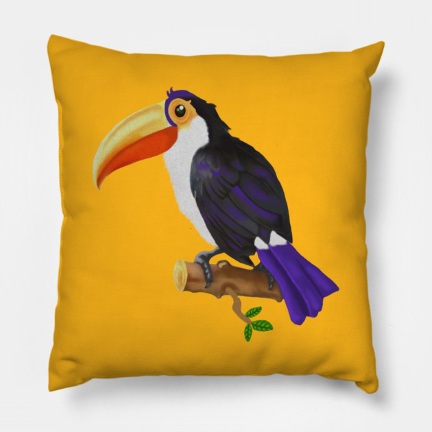 Toucan Bird Pillow by logiamerch