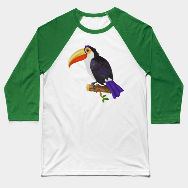 Toucan Bird Baseball T-Shirt by logiamerch