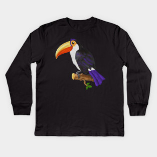 Toucan Bird Kids Long Sleeve T-Shirt