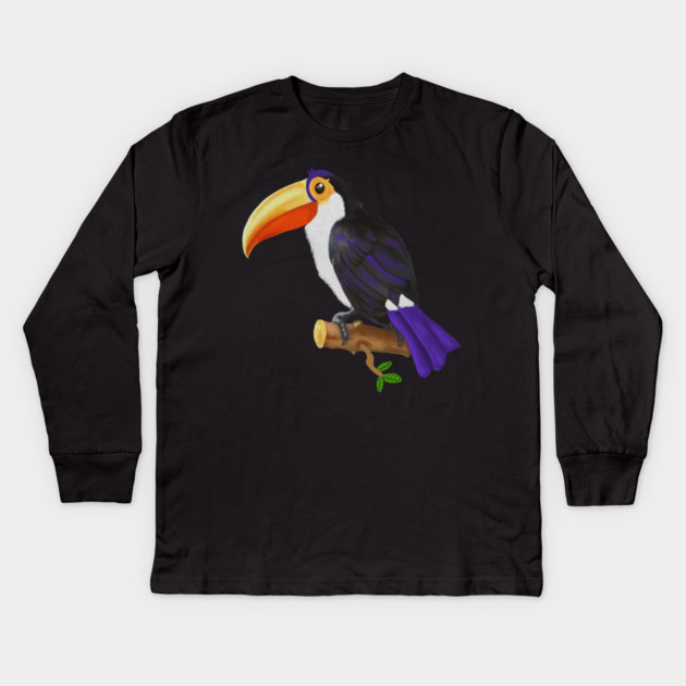 Toucan Bird Kids Long Sleeve T-Shirt by logiamerch