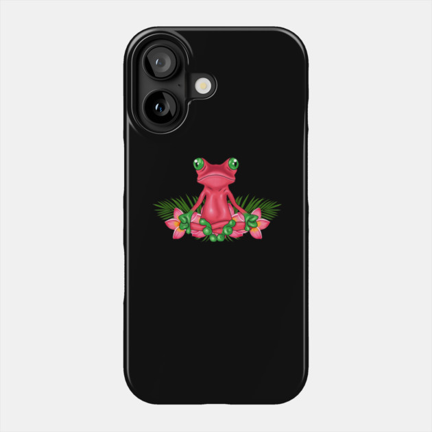 Tropical Frog Meditating Phone Case by logiamerch