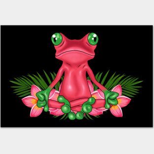 Tropical Frog Meditating Posters and Art