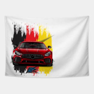 mercedes amg gt r red Tapestry