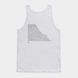 Plato Quotes Tank Top