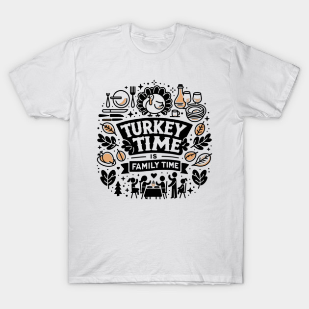 Turkey and Gratitude on the Menu T-Shirt by Frank Ring