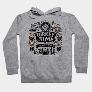Turkey and Gratitude on the Menu Hoodie