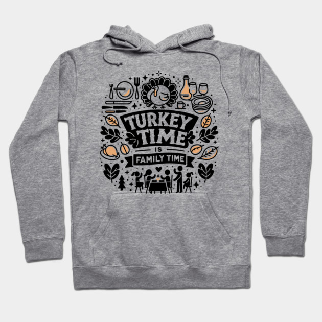 Turkey and Gratitude on the Menu Hoodie by Frank Ring