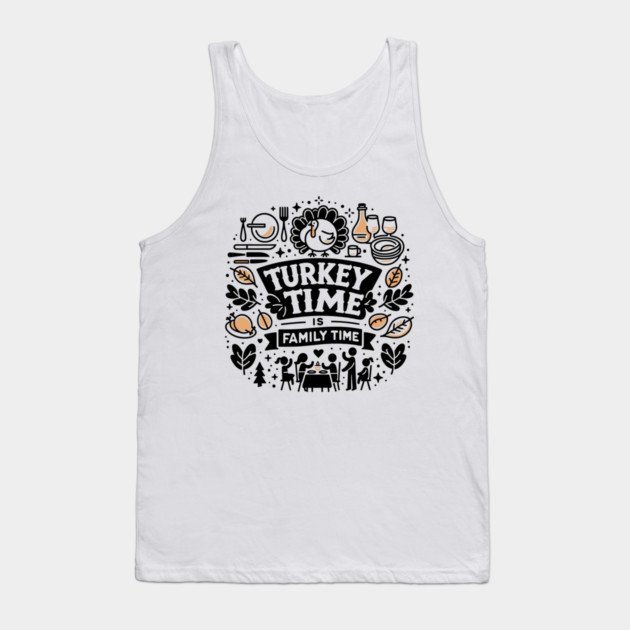 Turkey and Gratitude on the Menu Tank Top by Frank Ring