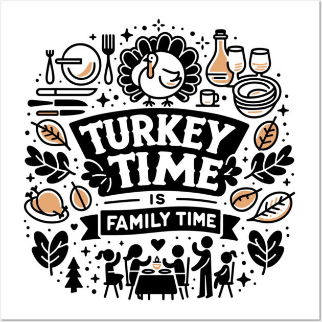 Turkey and Gratitude on the Menu Wall Art by Frank Ring