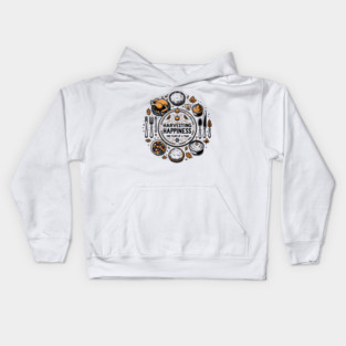 Harvesting Happiness One Plate at a Time Kids Hoodie