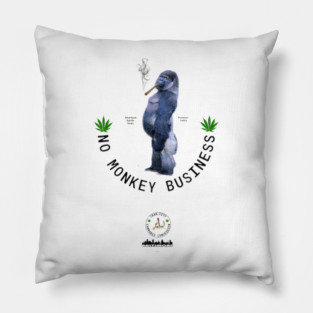 No Monkey Business Pillow