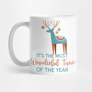 It's The Most Wonderful Time Of The Year Reindeer Mug