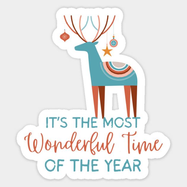 It's The Most Wonderful Time Of The Year Reindeer Magnet by The WYLD Tribe