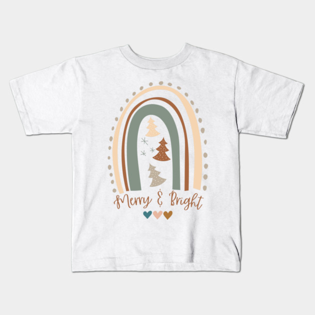Christmas Merry And Bright Kids T-Shirt by The WYLD Tribe