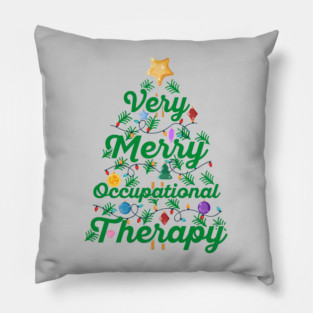 OT Christmas Very Merry Occupational Therapy Christmas Pillow