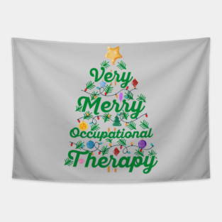 OT Christmas Very Merry Occupational Therapy Christmas Tapestry