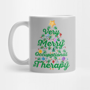 OT Christmas Very Merry Occupational Therapy Christmas Mug