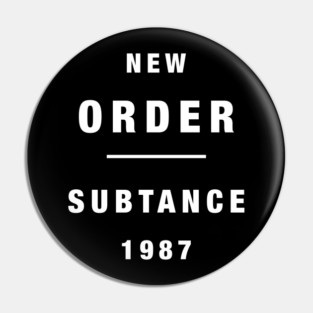 New Order Substance 1987 Pin