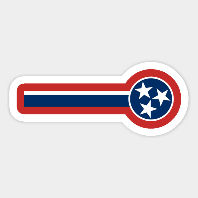 Tennessee State Flag - Three Stars Magnet by Yesteeyear