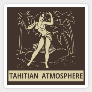 Pin-Up Girl - Tahitian Atmosphere Vintage Restaurant Magnet