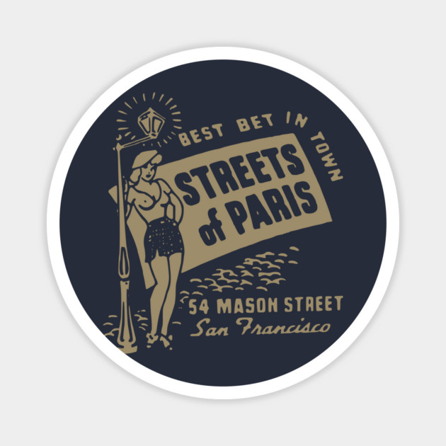 Streets of Paris Vintage San Francisco Magnet by Yesteeyear