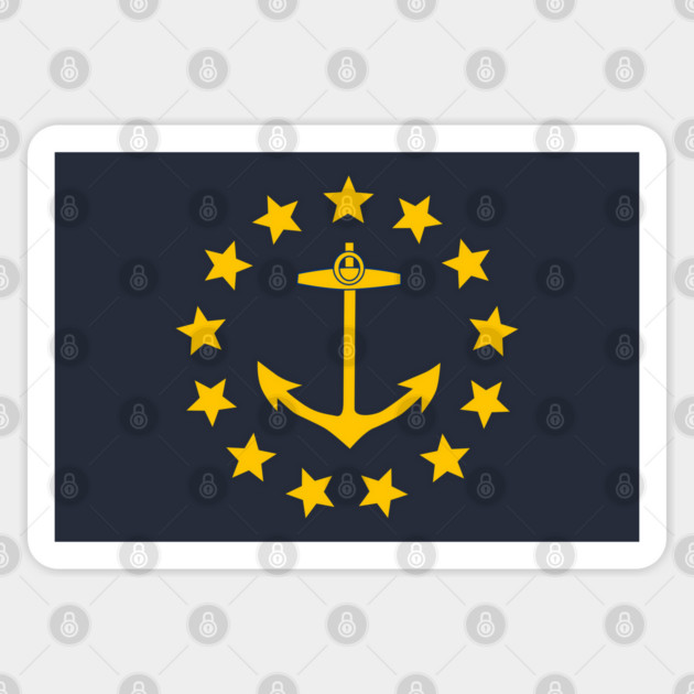 Historic Rhode Island State Flag 1882 Sticker by Yesteeyear