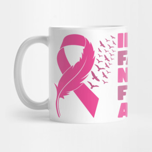 In This Family Nobody Fights Alone Breast Cancer Awareness Pink Cancer Ribbon Support Mug