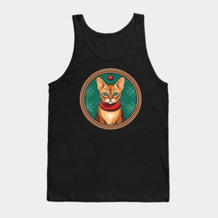 Abyssinian Cat Xmas, Love Cats Tank Top