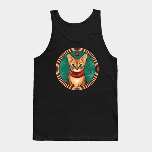 Abyssinian Cat Xmas, Love Cats Tank Top by logiamerch