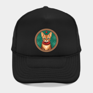 Abyssinian Cat Xmas, Love Cats Hat