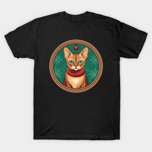 Abyssinian Cat Xmas, Love Cats T-Shirt