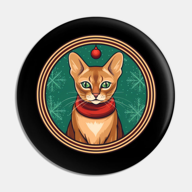 Abyssinian Cat Xmas, Love Cats Pin by logiamerch